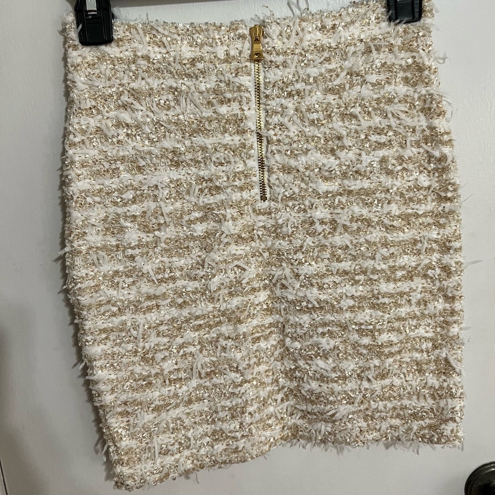 Balmain Beige Tweed Pencil Skirt - Picture 2 of 3